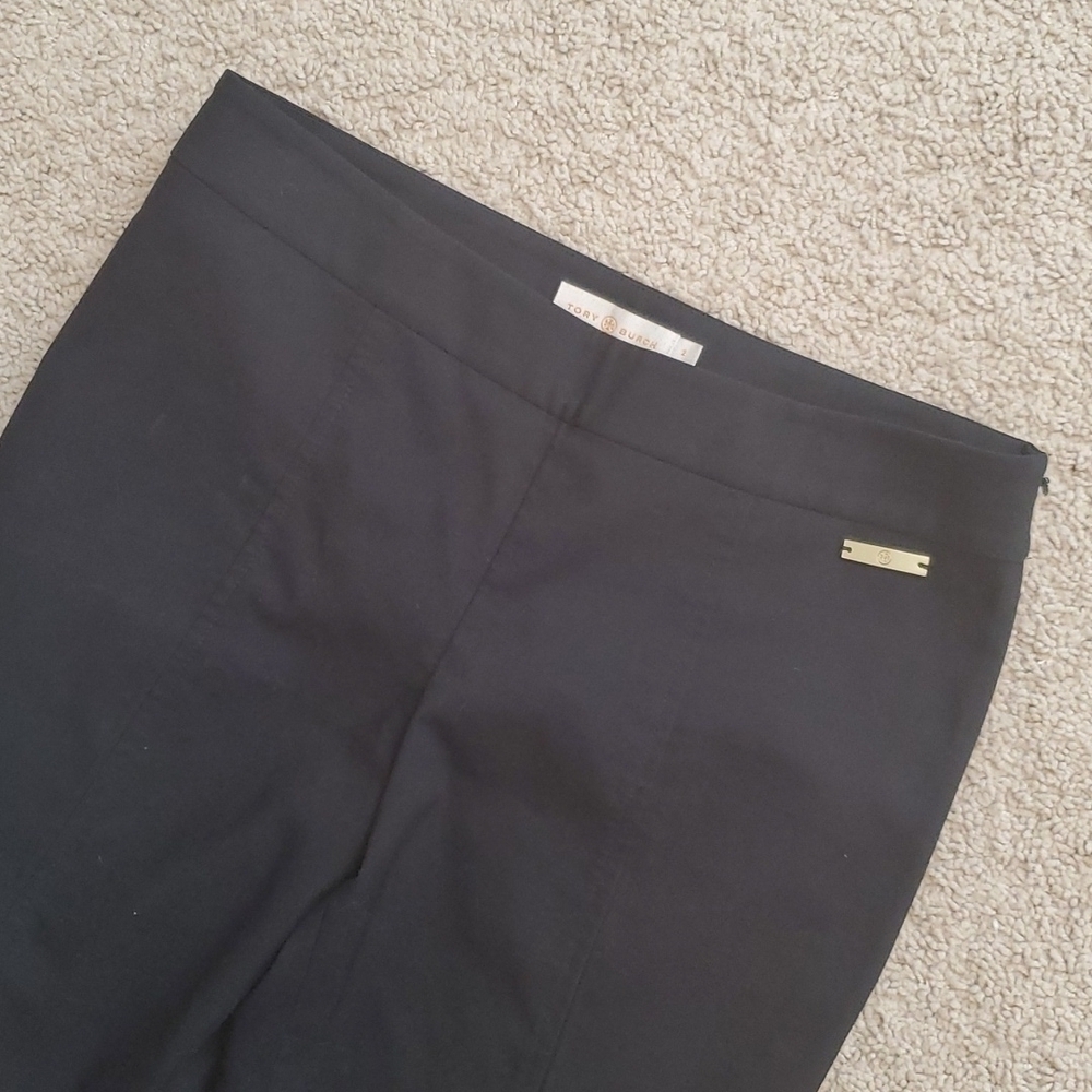 Tory Burch Callie Womens skinny slim cropped ankle side zip dress pants 2 - Picture 6 of 14